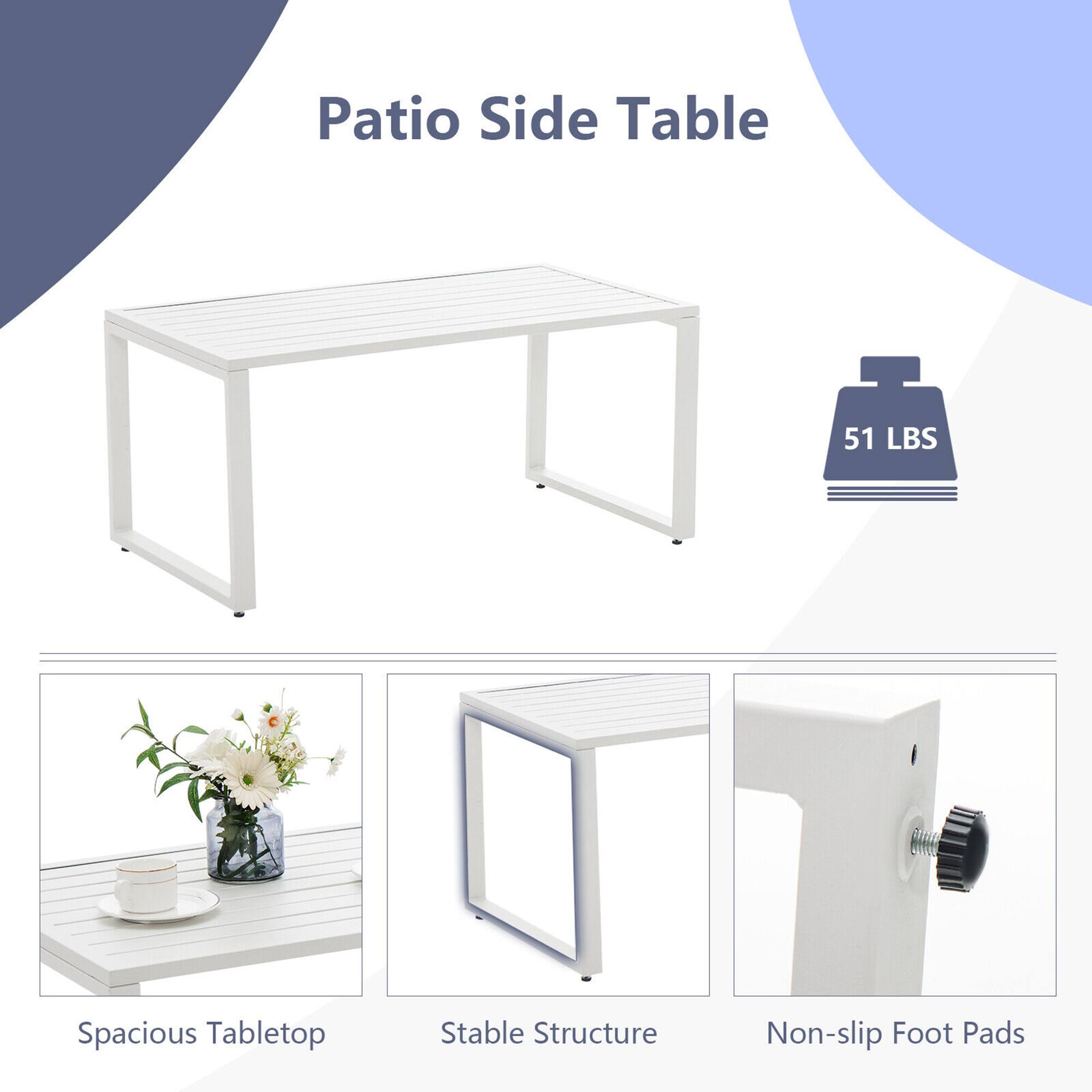 Patio Side Table

51 LBS

Spacious Tabletop

Stable Structure

Non-slip Foot Pads