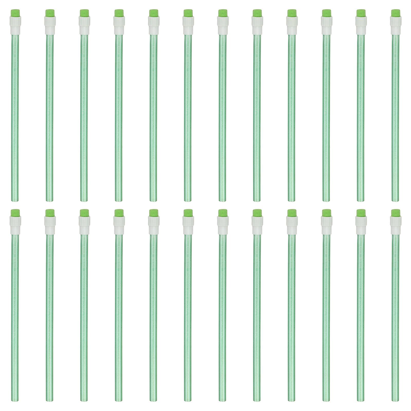 Front. Unique Bargains - HB Pencil, 24pcs Hexagon Graphite Pencil 7mm Thin Wood Round w/ Eraser for Office, Writing, Drawing, Small Hand - Green.