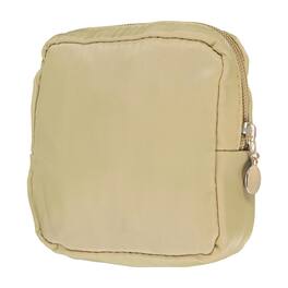 Unique Bargains - Portable Polyester Period Bag for Women, Cute Zippered Pouch for Sanitary Towel Storage Travel - Khaki