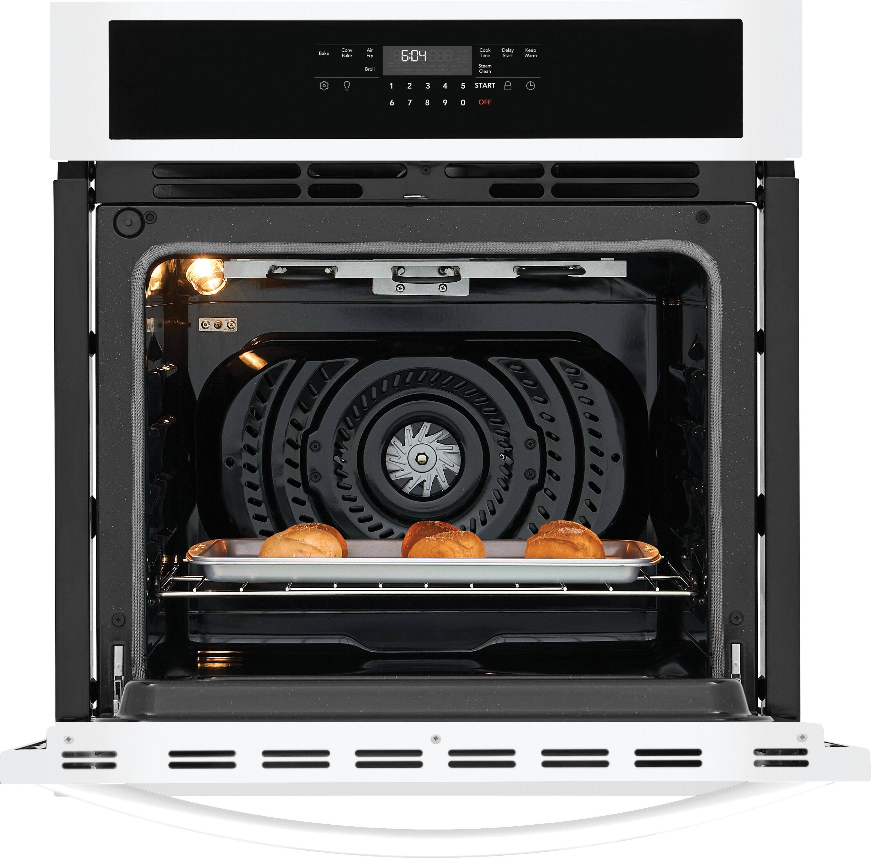 Angle. Frigidaire - 27" Single Wall Oven with Air Fry - White.