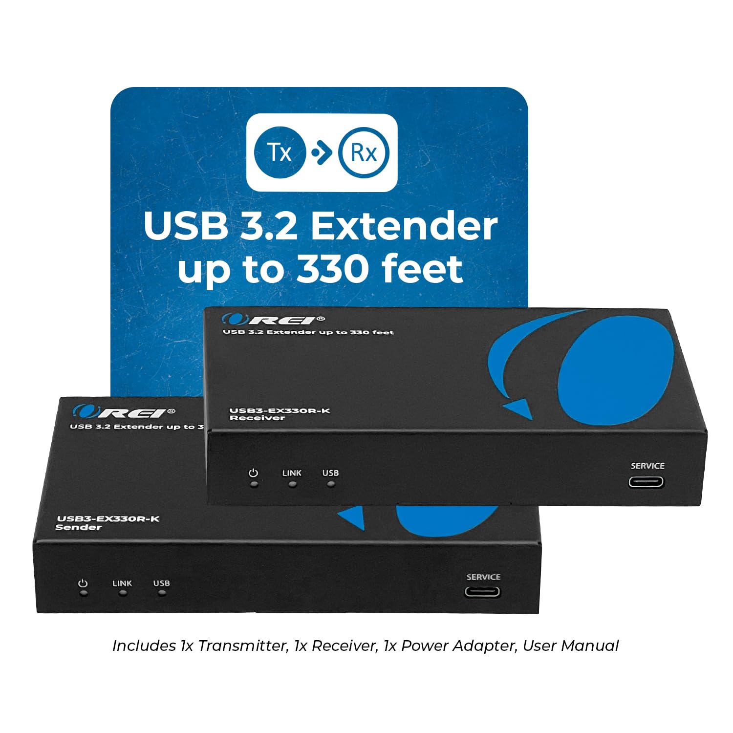 USB 3.2 Extender up to 330 feet

Includes 1x Transmitter, 1x Receiver, 1x Power Adapter, User Manual

RCI USB3-EX330R-K Sender
RCI USB3-EX330R-K Receiver