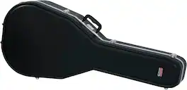Gator - Deluxe Molded Case for Jumbo Acoustic Guitars with Impact-Resistant ABS Shell and Lockable Latches