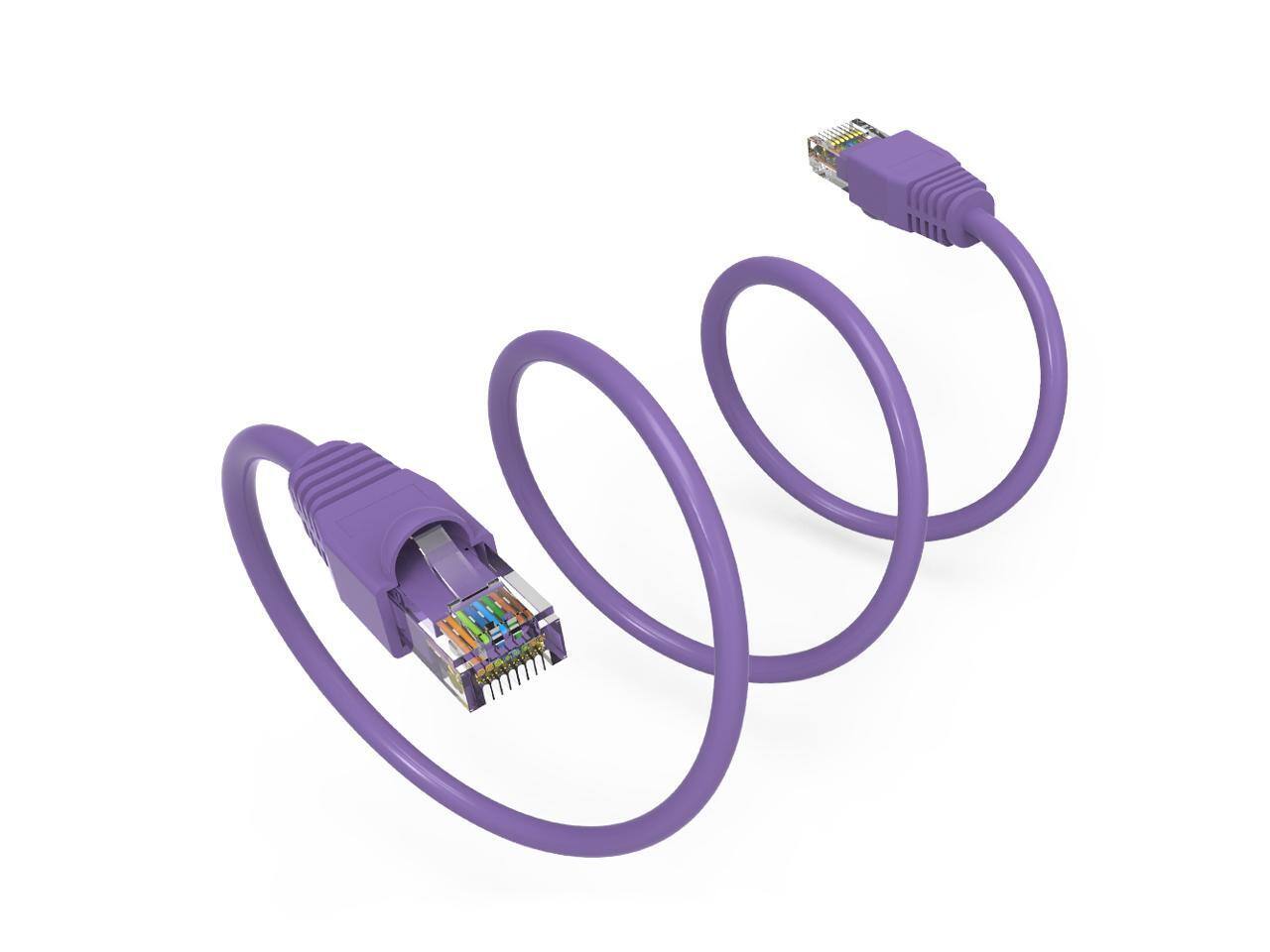 Alt View 3. Nippon Labs - Nippon Labs 6Ft Cat6A UTP Ethernet Cable, 24AWG Gigabit LAN, Purple.