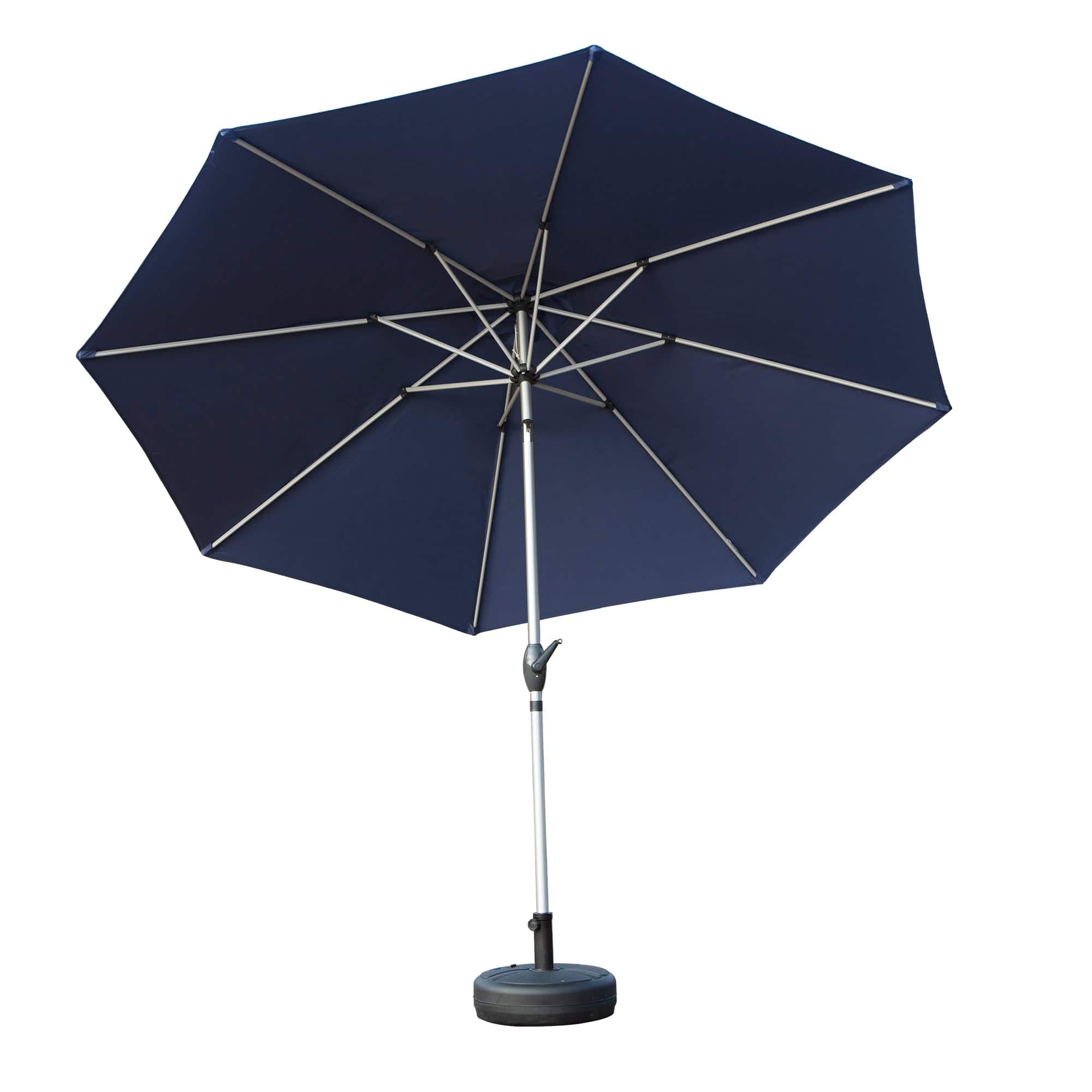 Boyel Living - Outdoor Patio Umbrella Aluminum Pole 8 Ribs UV Protection Waterproof with Tilt and Crank - Navy Blue