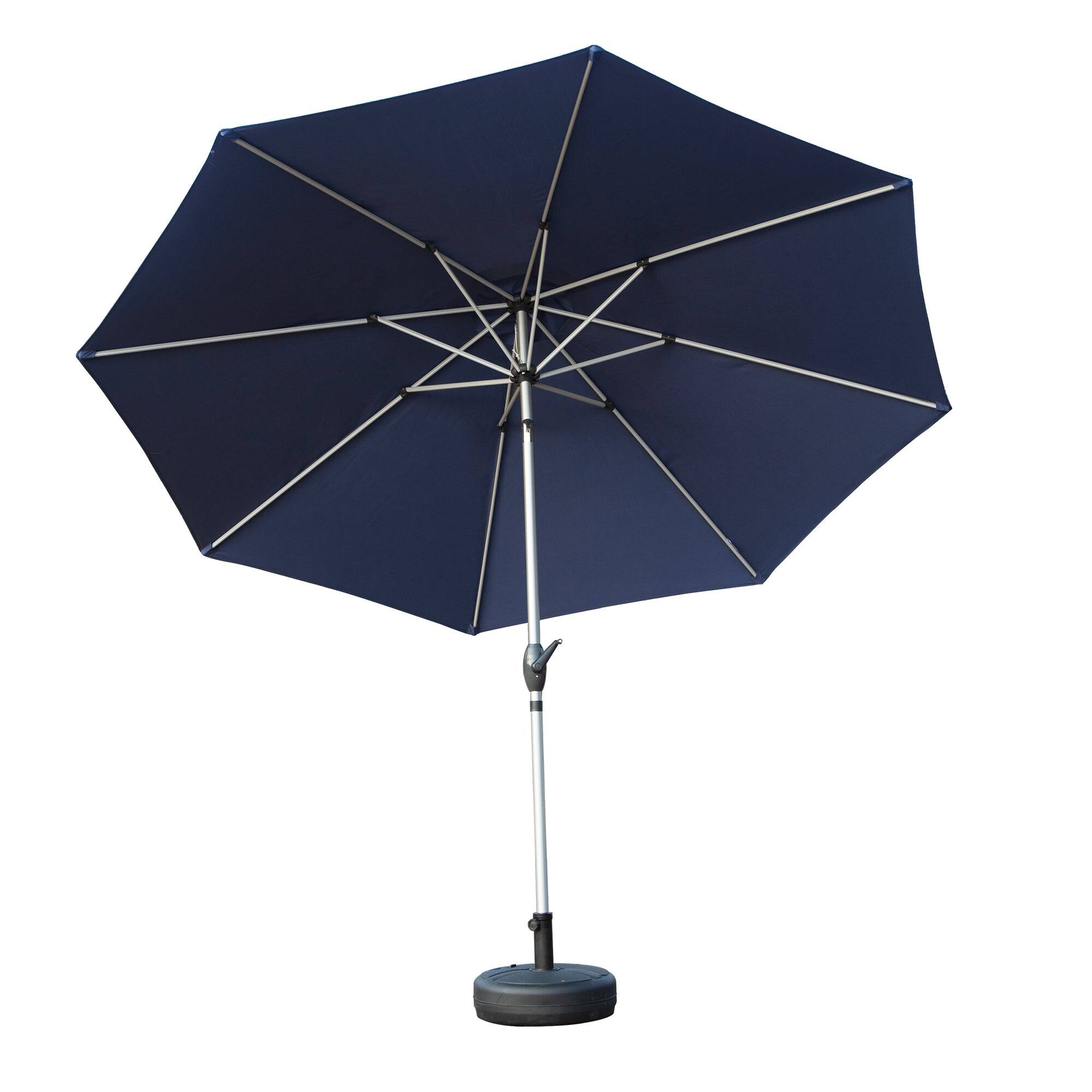 Front. Boyel Living - Outdoor Patio Umbrella Aluminum Pole 8 Ribs UV Protection Waterproof with Tilt and Crank - Navy Blue.
