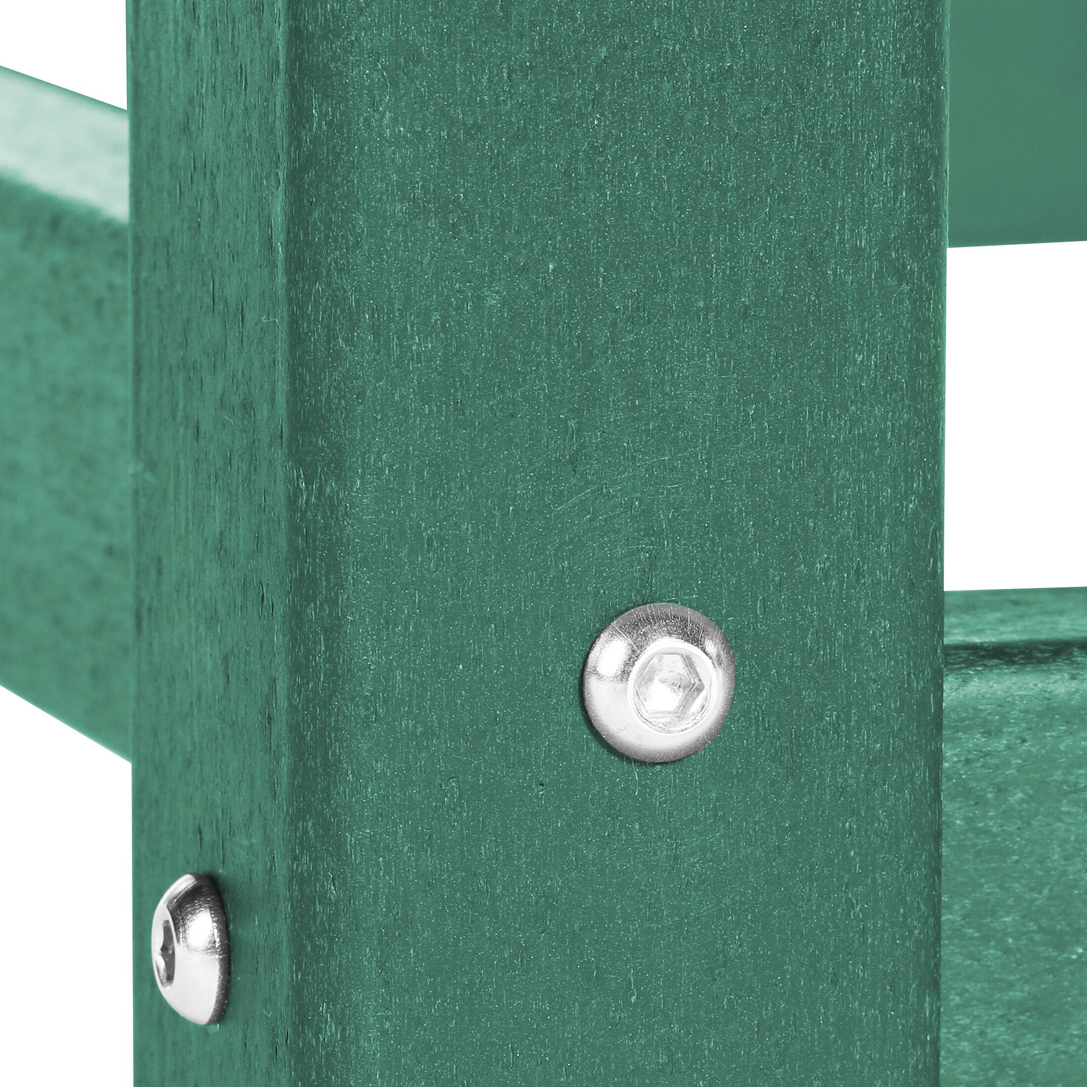 Alt View 6. WestinTrends - WestinTrends Malibu Kids Outdoor Patio Furniture HDPE 38" Wide Round Dining Table - Dark Green.