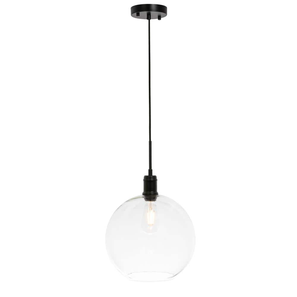 Living District - Emett 1 light pendant - Black And Clear Glass price history on PriceWatchPro