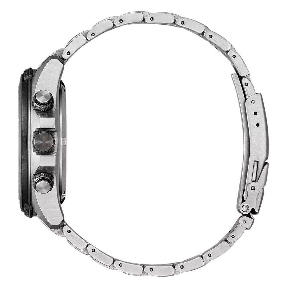 Left. Citizen - Promaster Land 35th Anniversary Chronograph Blue Dial Eco-Drive JV1006-51L 200M Men's Watch - Blue.