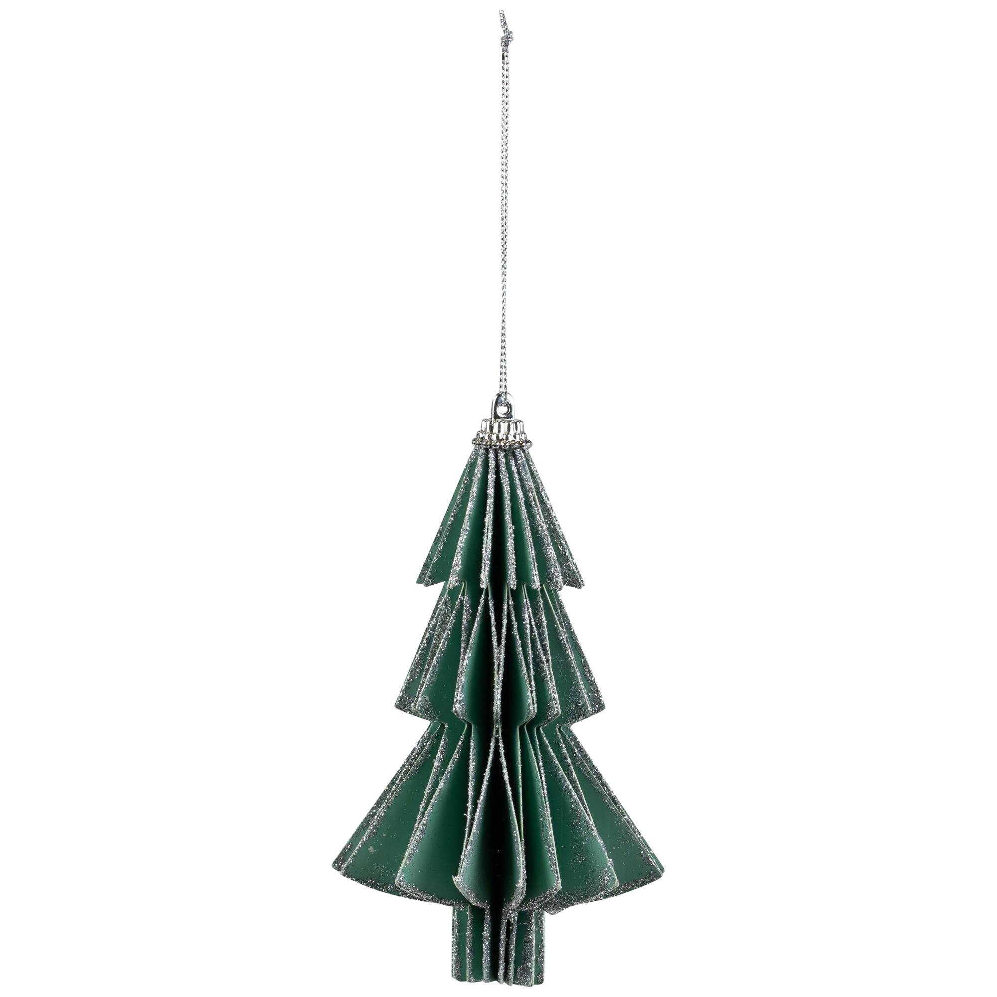 Alt View 1. Northlight - 6" Glittered Green Christmas Tree Ornament - Green.