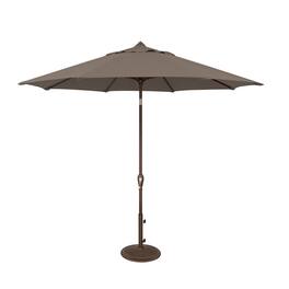 Mondawe - 9' Octagon Patio Market Umbrella Bronze Frame Auto Tilt - Taupe