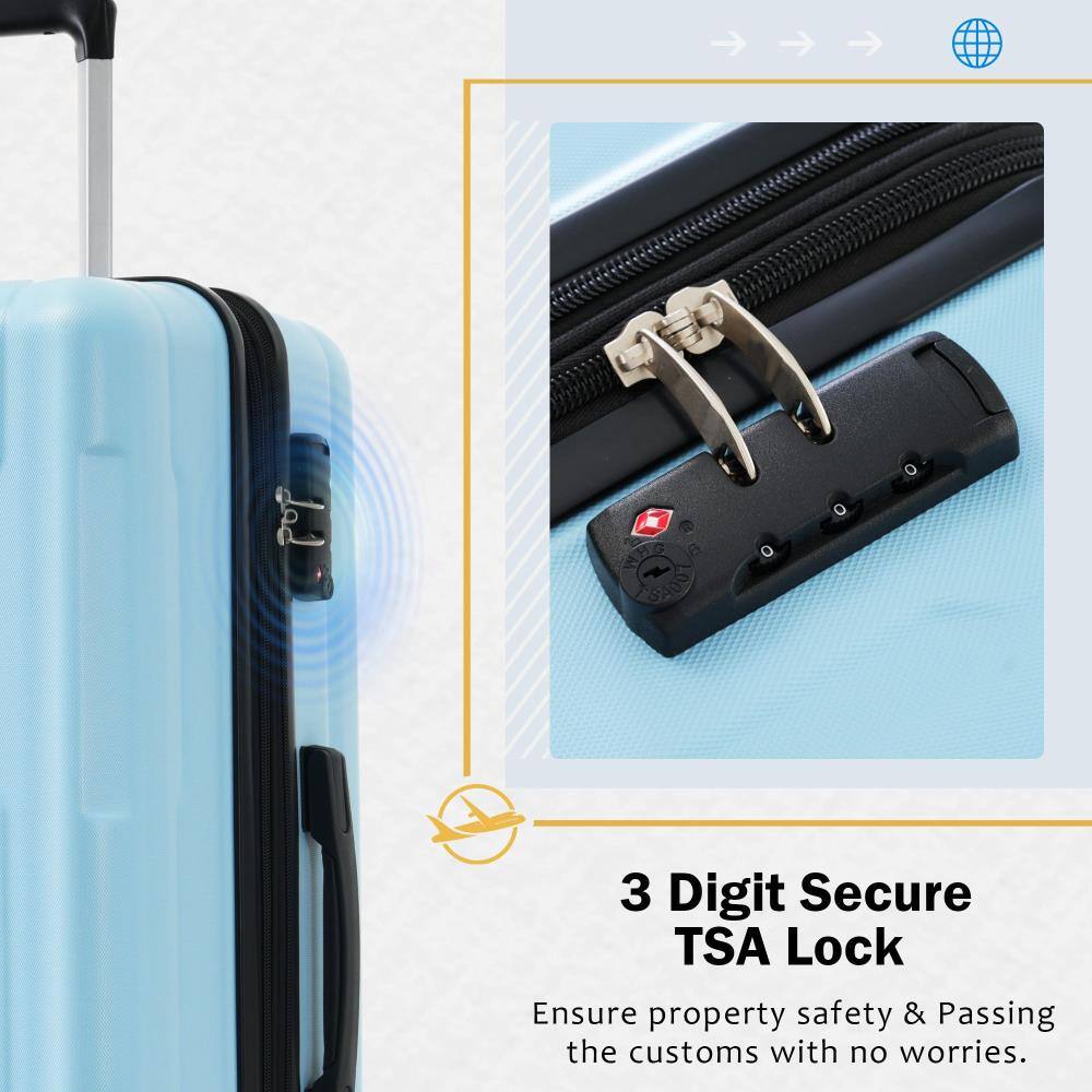 3 Digit Secure TSA Lock  
Ensure property safety & Passing the customs with no worries.