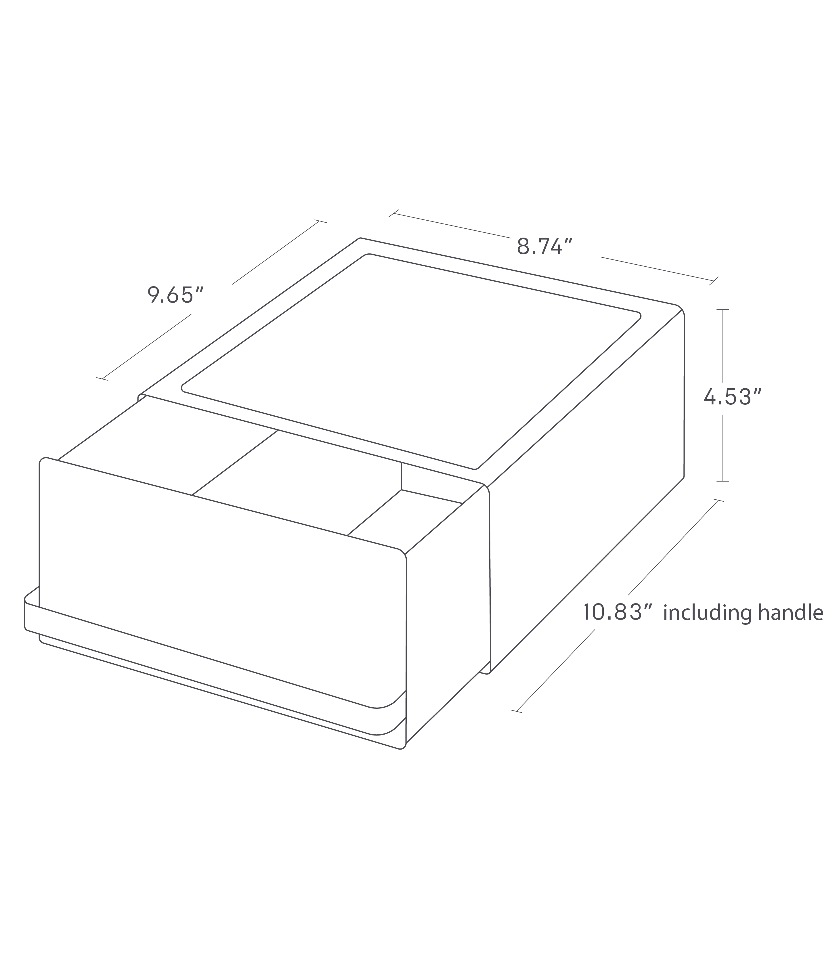 Alt View 2. Yamazaki Home - Countertop Rack with Drawer - Steel - Black.