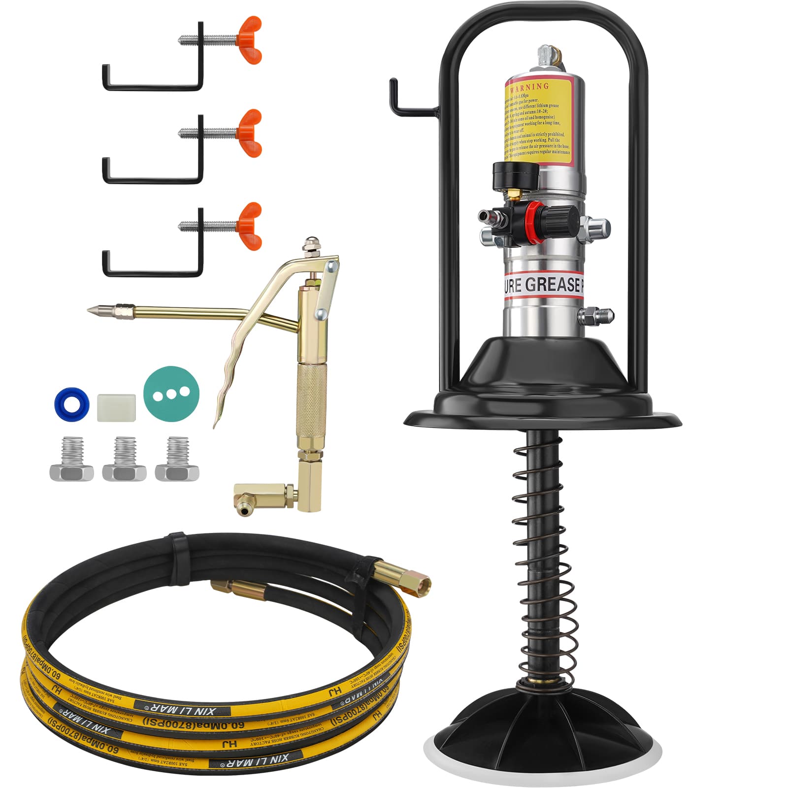 VEVOR - Grease Pump, 50:1 Pressure Ratio Air Operated Grease Pump with 13 ft High Pressure Hose and Grease Gun - Silver + Black price history on PriceWatchPro