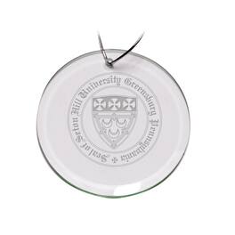 Jardine - Seton Hill Griffins 3'' Glass Round Ornament - Multicolor
