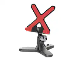 WeatherTech - TabletHolder | Universal Tablet Stand, Anti-slip Face, Adjustable Tilt, Weighted Base – Red Metal Knob - Black/Red