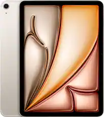 Front. Apple - 11-inch iPad Air M4 chip Wi-Fi + Cellular 128GB - Starlight.