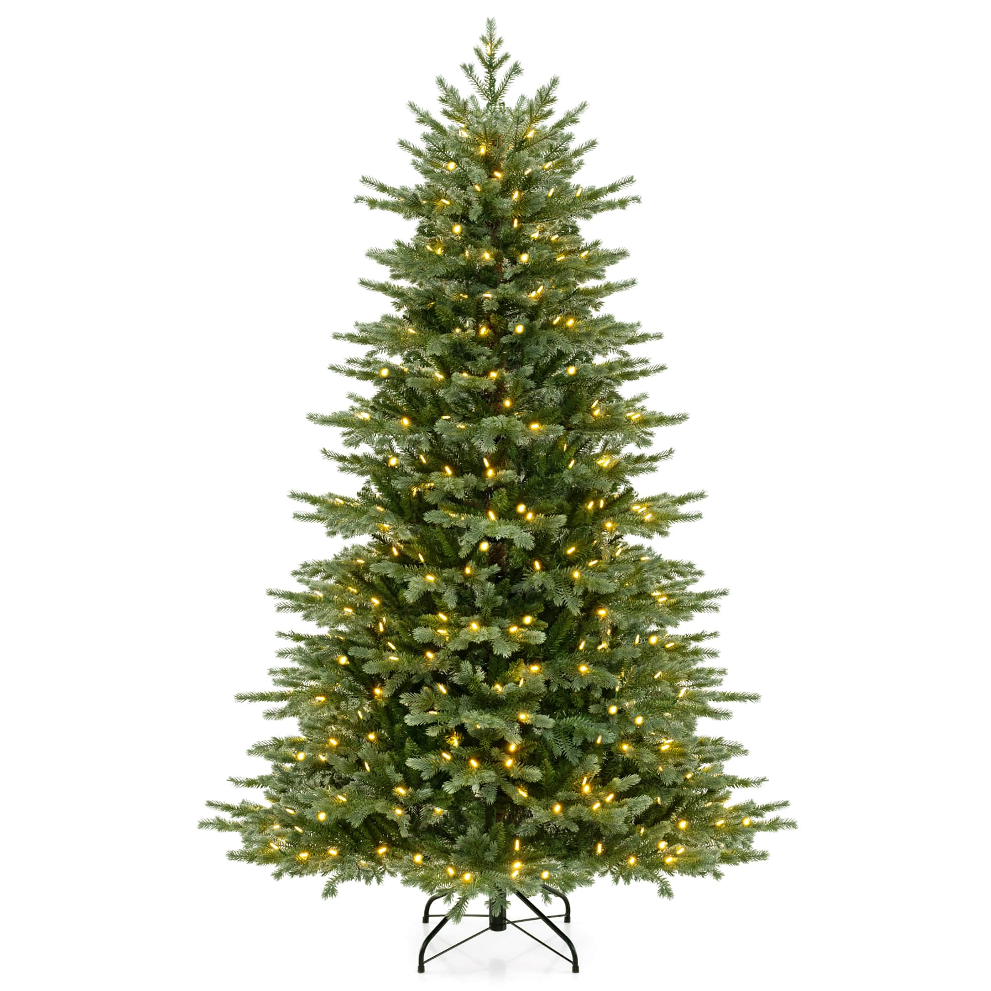 Gymax - 7 FT Artificial Christmas Tree w/ 3156 Lush PVC & PE Tips 400 LED Lights - Green price history on PriceWatchPro