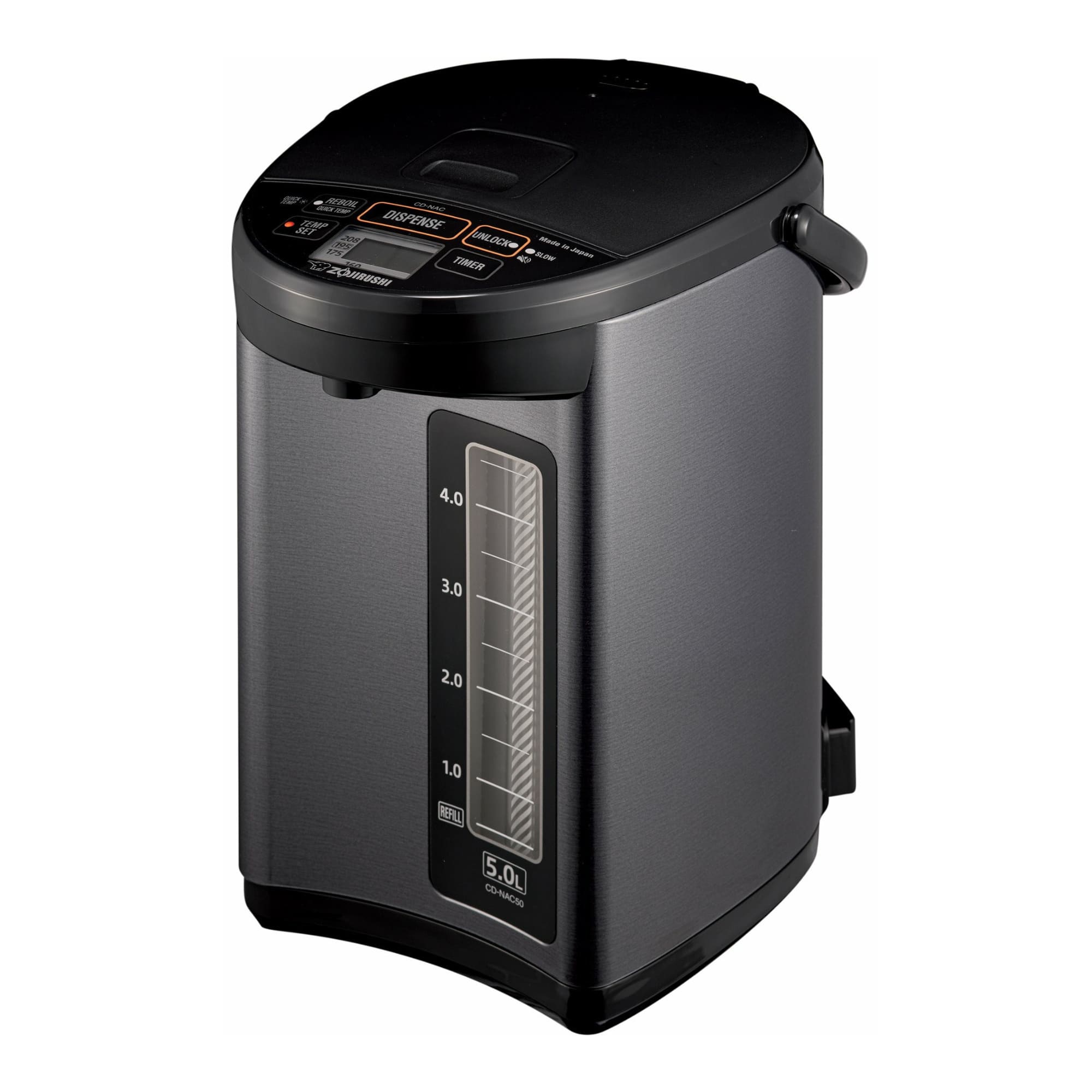 Zojirushi - CD-NAC50BM Micom Water Boiler and Warmer (5-Liter, Metallic - Black