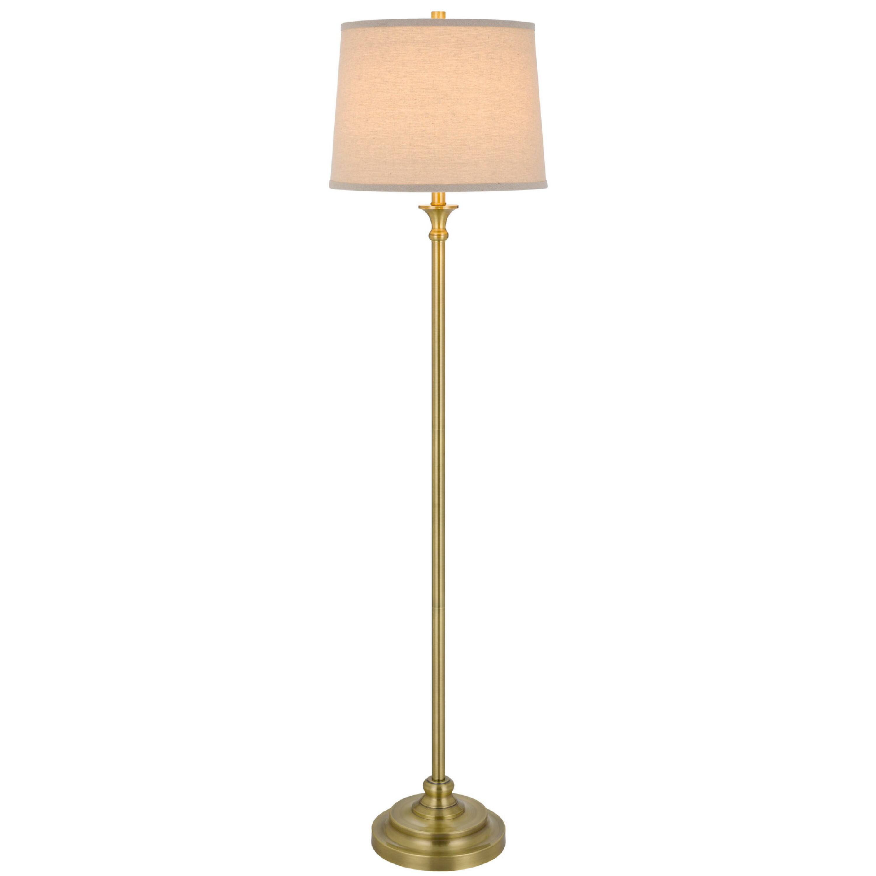 Angle. Manhattan Lane - Floor Lamp with Hardback Linen Shade, 61 Inch.
