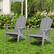 Alt View 10. Costway - Costway Patio HIPS Adirondack Chair with Cup Holder Weather Resistant Outdoor 380 LBS - Light Grey.