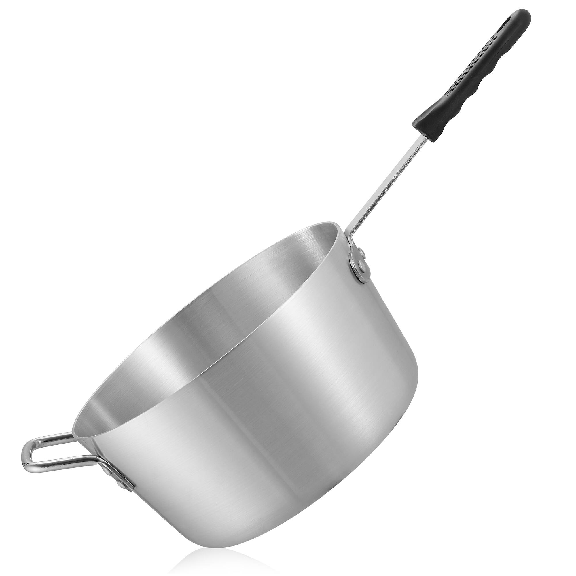 Alt View 3. GRIDMANN - 7-QT Aluminum Sauce Pan and Silicone Handle - NSF Pro Cookware - Silver.
