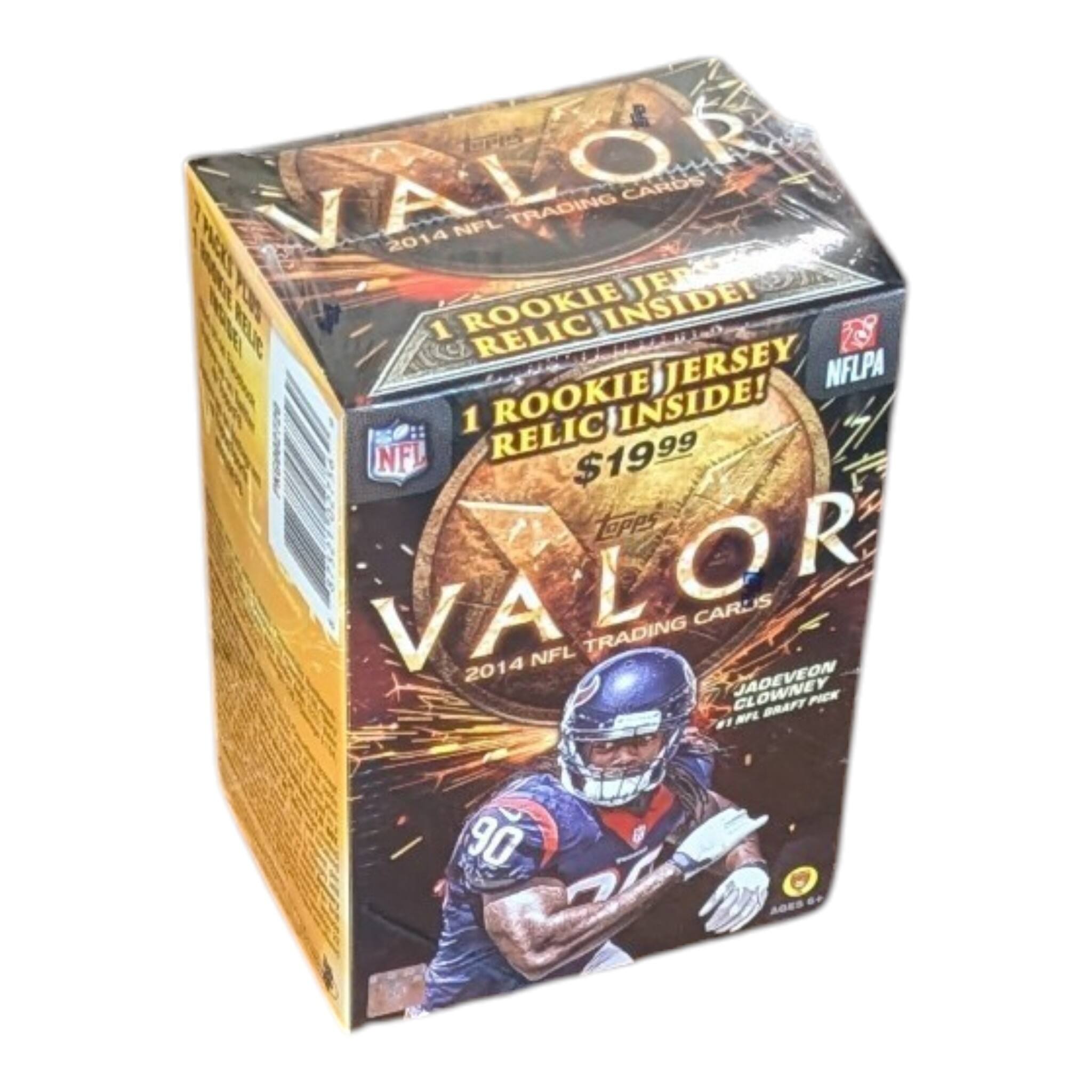 2019 VALOR 2014 NFL ROOKIE TRADING CARDS INSIDE! 1 ROOKIE JERSEY RELIC INSIDE! 1 ROOKIE JERSEY RELIC NFLPA $19.99 Topps VALOR 2014 NFL TRADING CARDS JADEVEON CLOWNE PICK 90