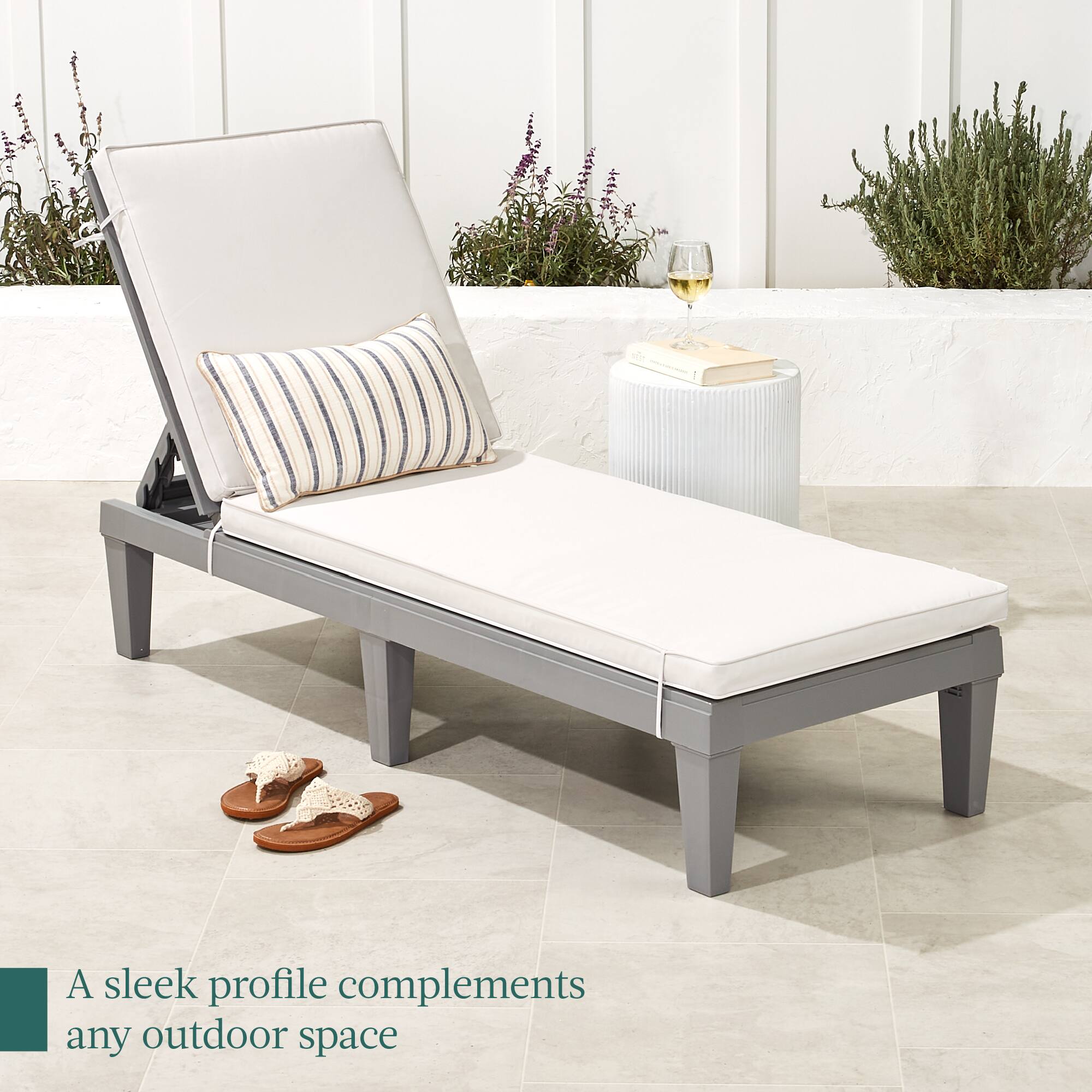 A sleek profile complements any outdoor space