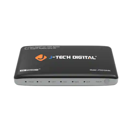 J-TECH DIGITAL - 4K ULTRAHD Model: JTD0104/4K Power In Out1 Out2 Out3 Out4 On/Off