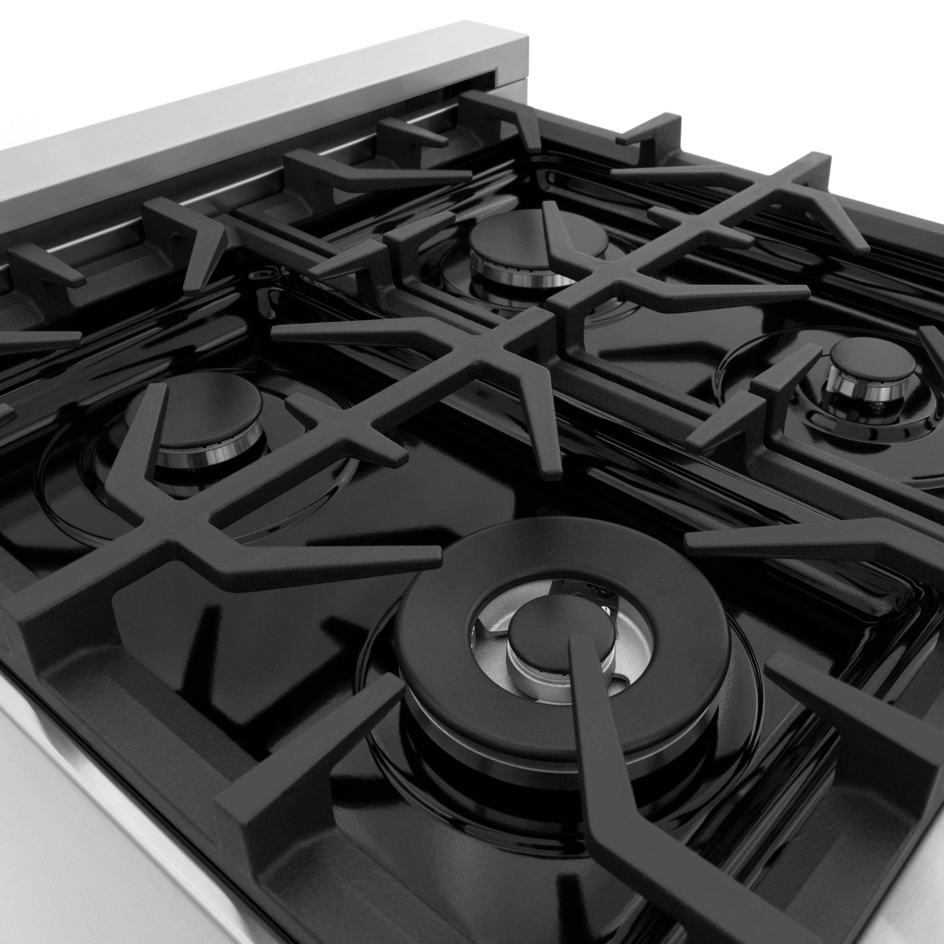 Alt View 4. ZLINE - 30" Legacy Dual Fuel Range with 4 Burner Cooktop & Electric Oven with Door (RA-BLM-30) - Black Matte.