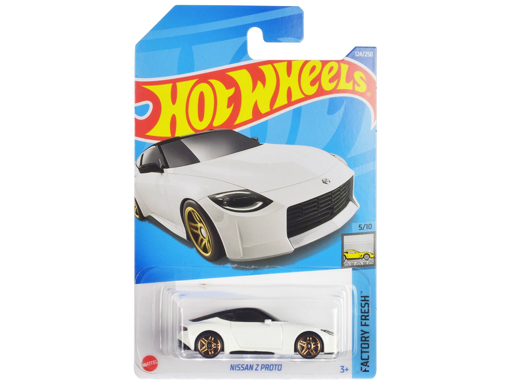 Nissan Z Proto Top "Factory Fresh" Series Diecast Model Car by Hot Wheels - White Metallic With Black