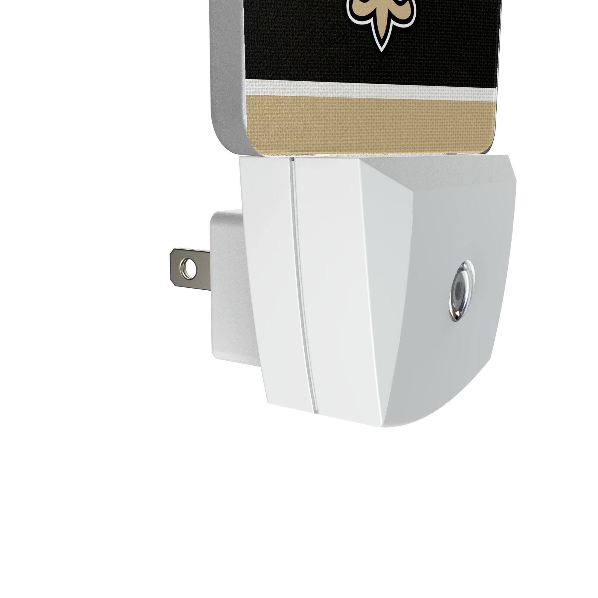 Alt View 2. Keyscaper - New Orleans Saints Stripe Design Nightlight 2-Pack - Multicolor.
