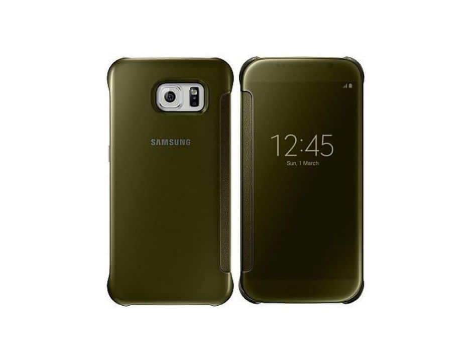 Samsung - Galaxy S6 Clear View Cover I Color: - Gold