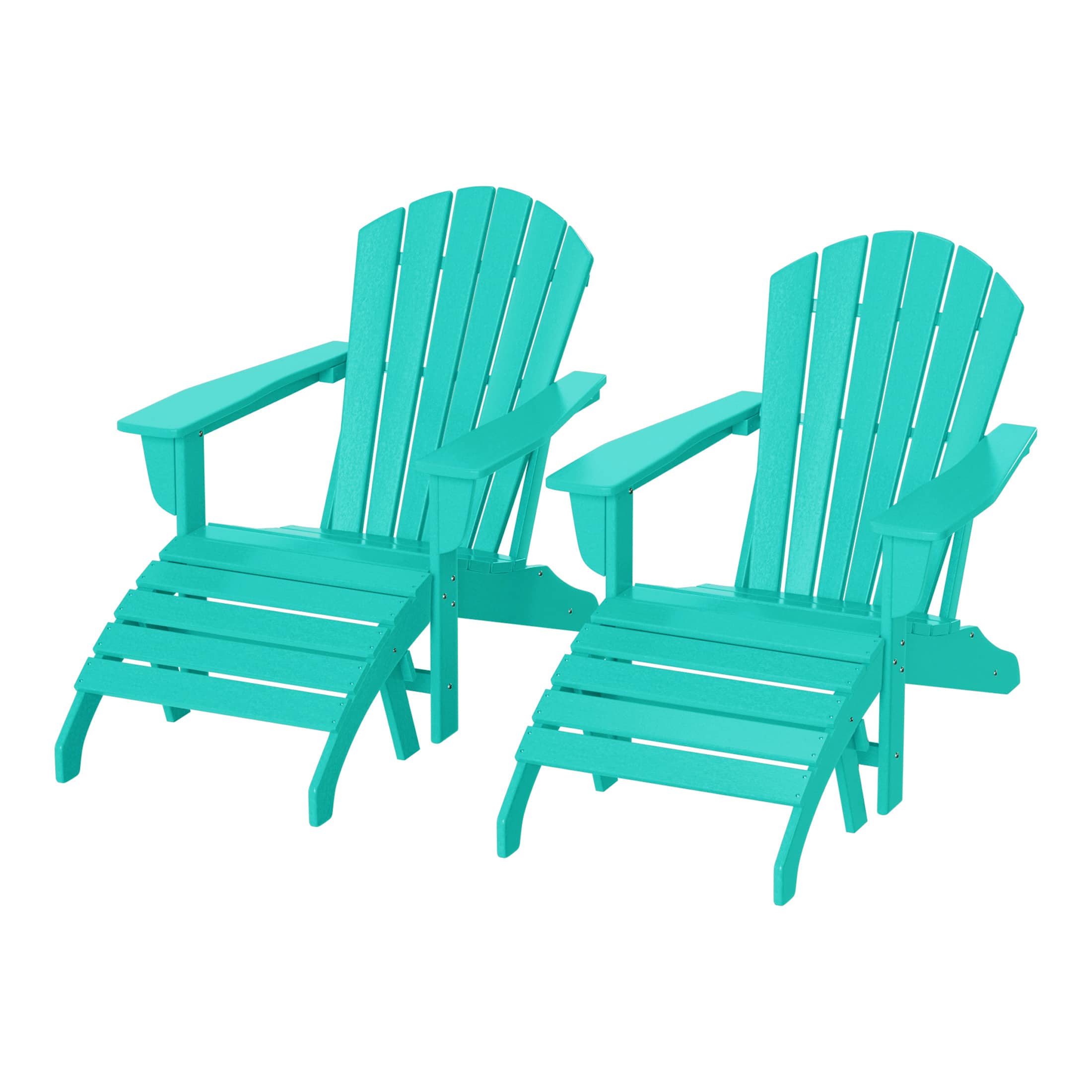 WestinTrends - Dylan Outdoor Adirondack Chair With Ottoman 4-Piece Set - Turquoise price history on PriceWatchPro