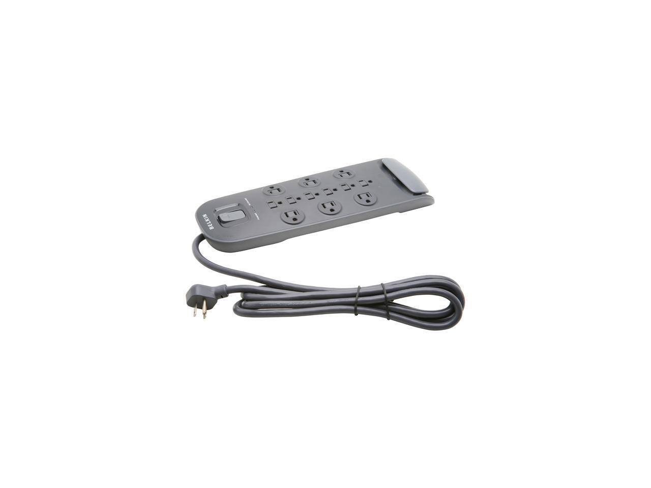 Alt View 2. Belkin - BELKIN BV112230-08-BLK 8 ft. 12 Outlets 3996J Surge Protector with Power Cord with Cable/Satellite Protection - Black.