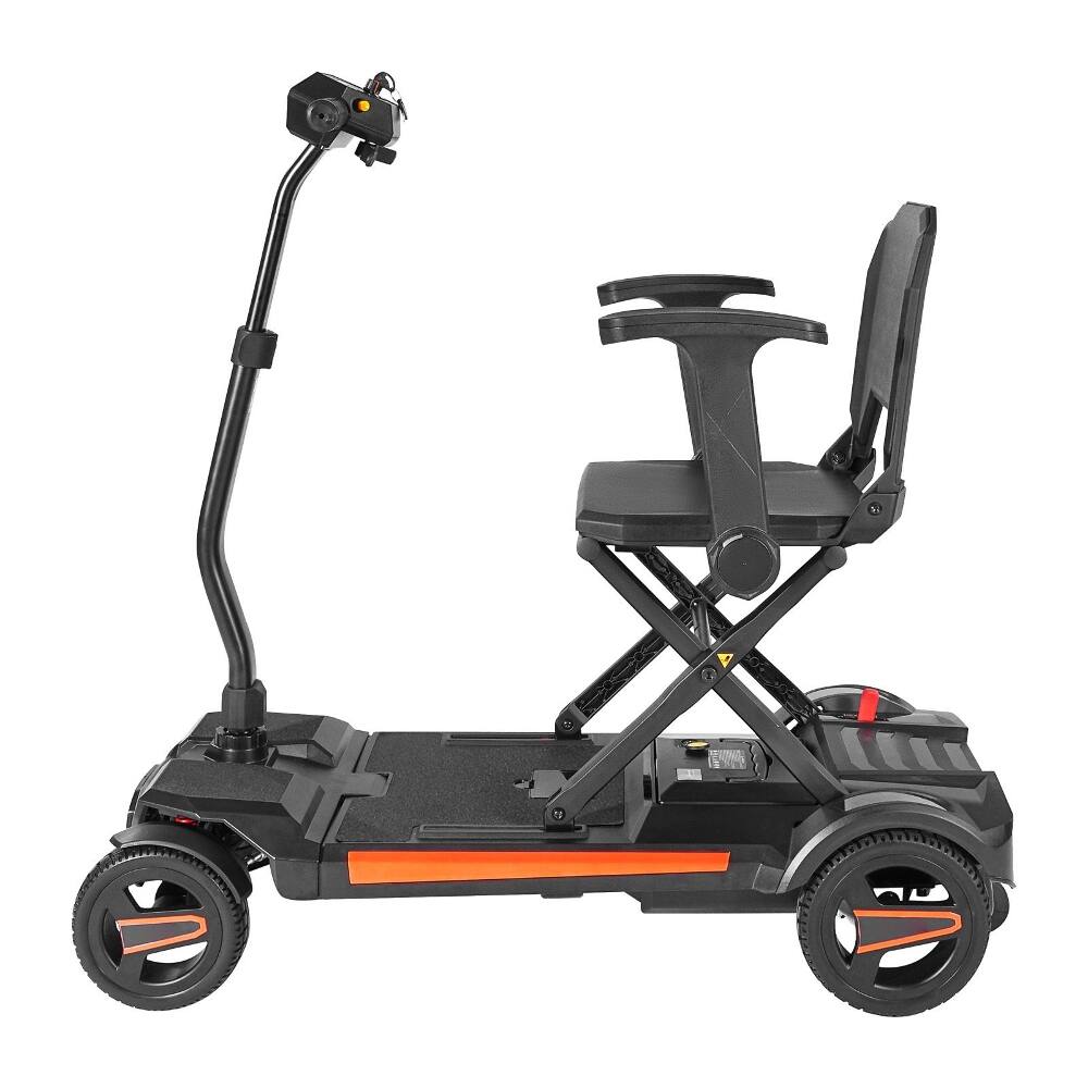 Alt View 5. Loheer - Loheer 4-Wheel Foldable Electric Mobility Scooter for Adults & Seniors 9.3 Mile Range - Black.