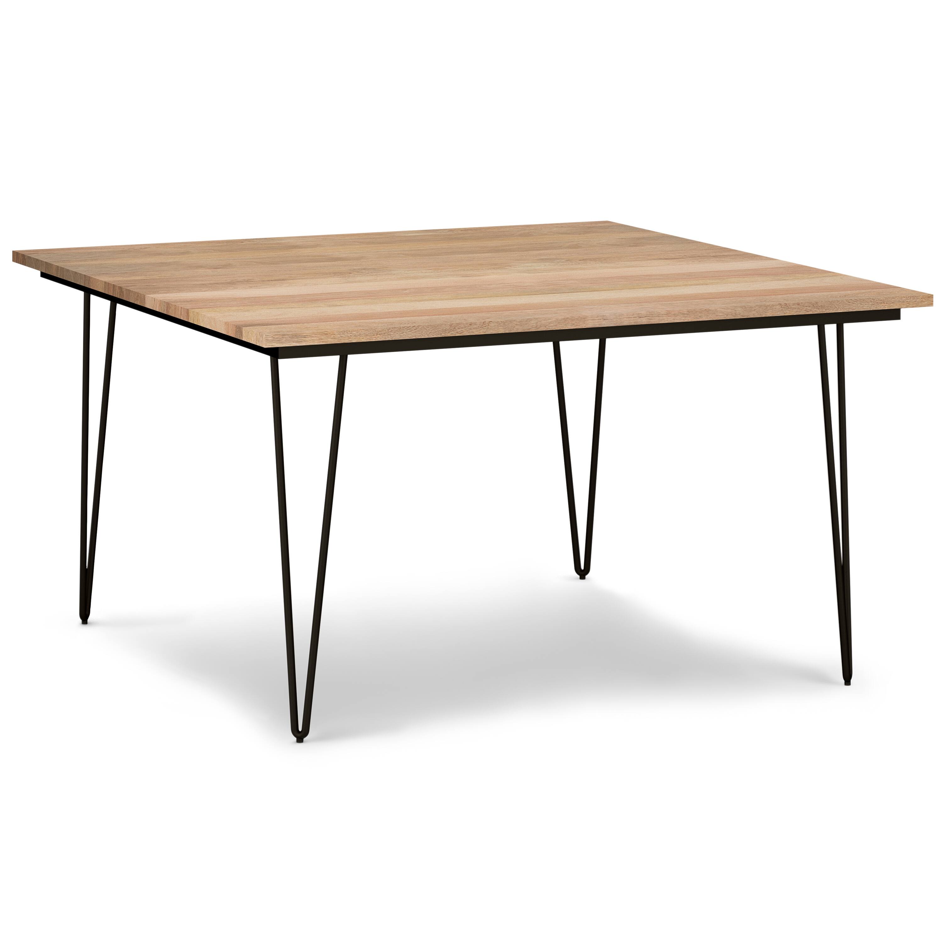 Simpli Home - Hunter SOLID MANGO WOOD and Metal 54 inch x 54 inch Square Industrial Dining Table - Natural price history on PriceWatchPro