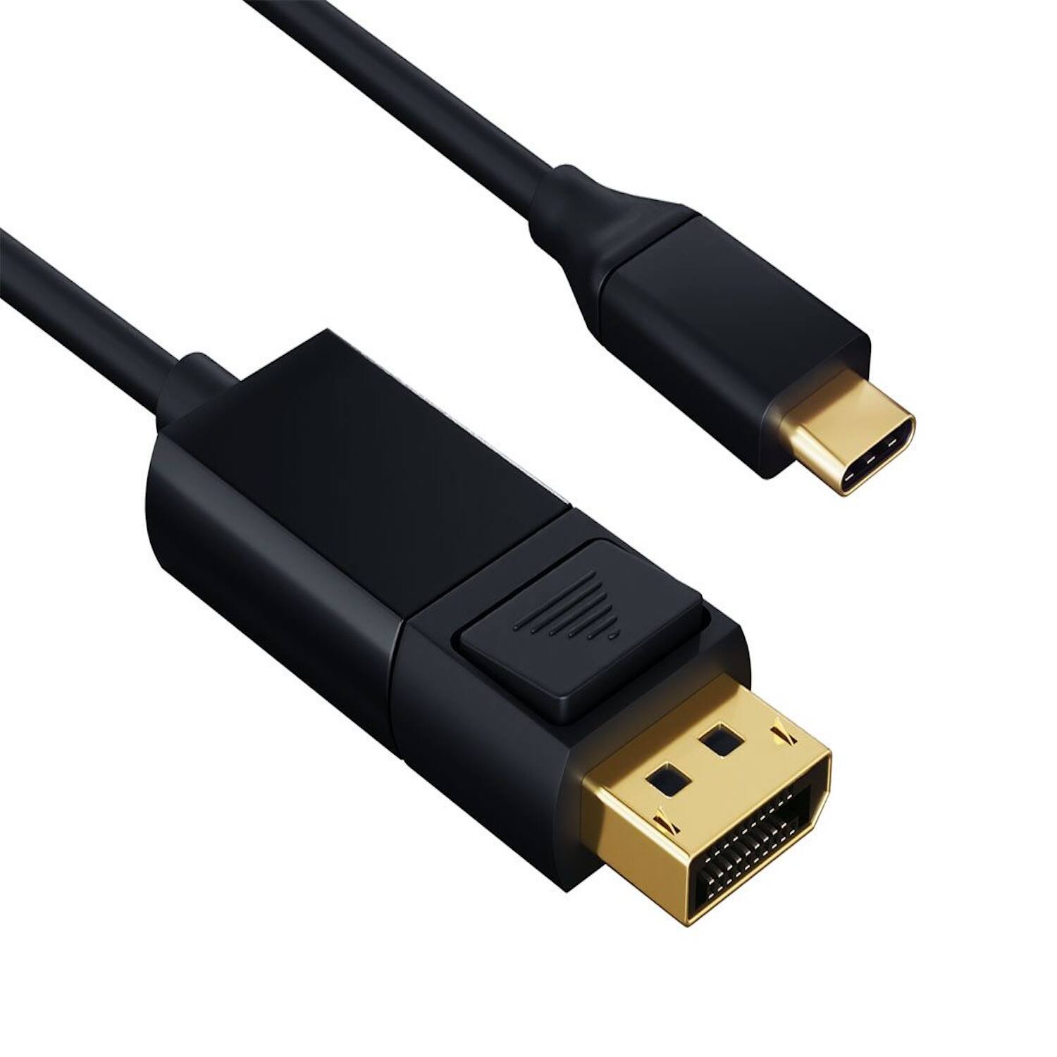 Front. Sanoxy - Sanoxy 6ft USB 3.1 Type C Male to DisplayPort (4K @ 60Hz) Male Cable, Black - Black.