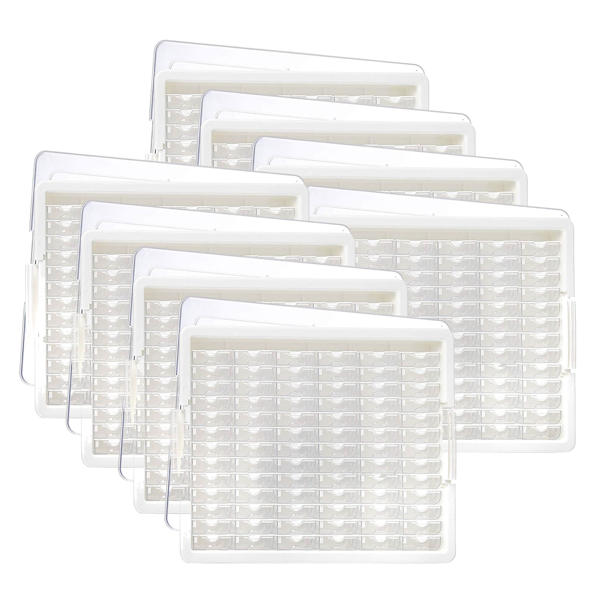 Elizabeth Ward Bead Storage Solutions 82 Pc Tiny Supplies Organizer, 8 Pack - Clear