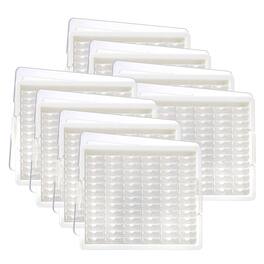 Elizabeth Ward Bead Storage Solutions 82 Pc Tiny Supplies Organizer, 8 Pack - Clear