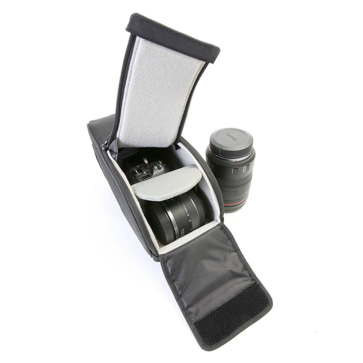 Alt View 4. Cotton Carrier - Cotton Carrier Hyker 12L Sling Bag with Lens Bag Insert for Camera, Black.