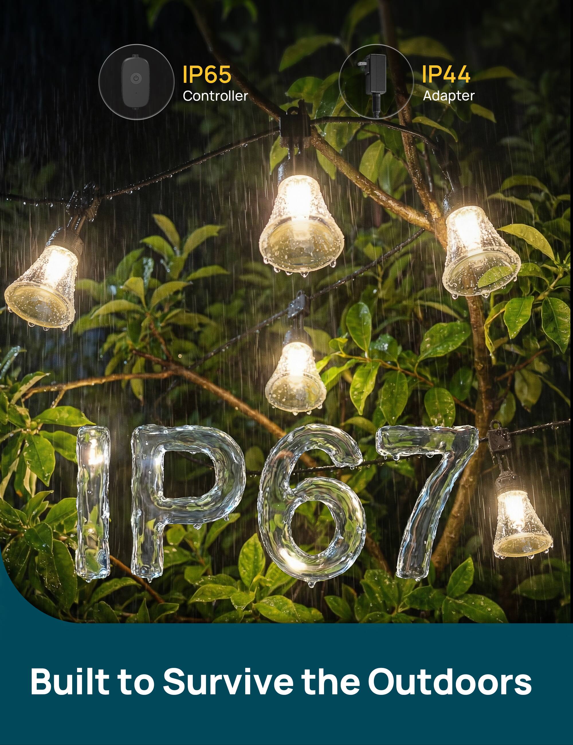 IP65 Controller  
IP44 Adapter  
JP67 Built to Survive the Outdoors