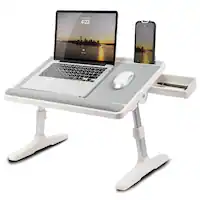 LapGear - Adjustable LapTop Bed Desk (Fits up to 15" Laptop) - Gray - Front_Zoom