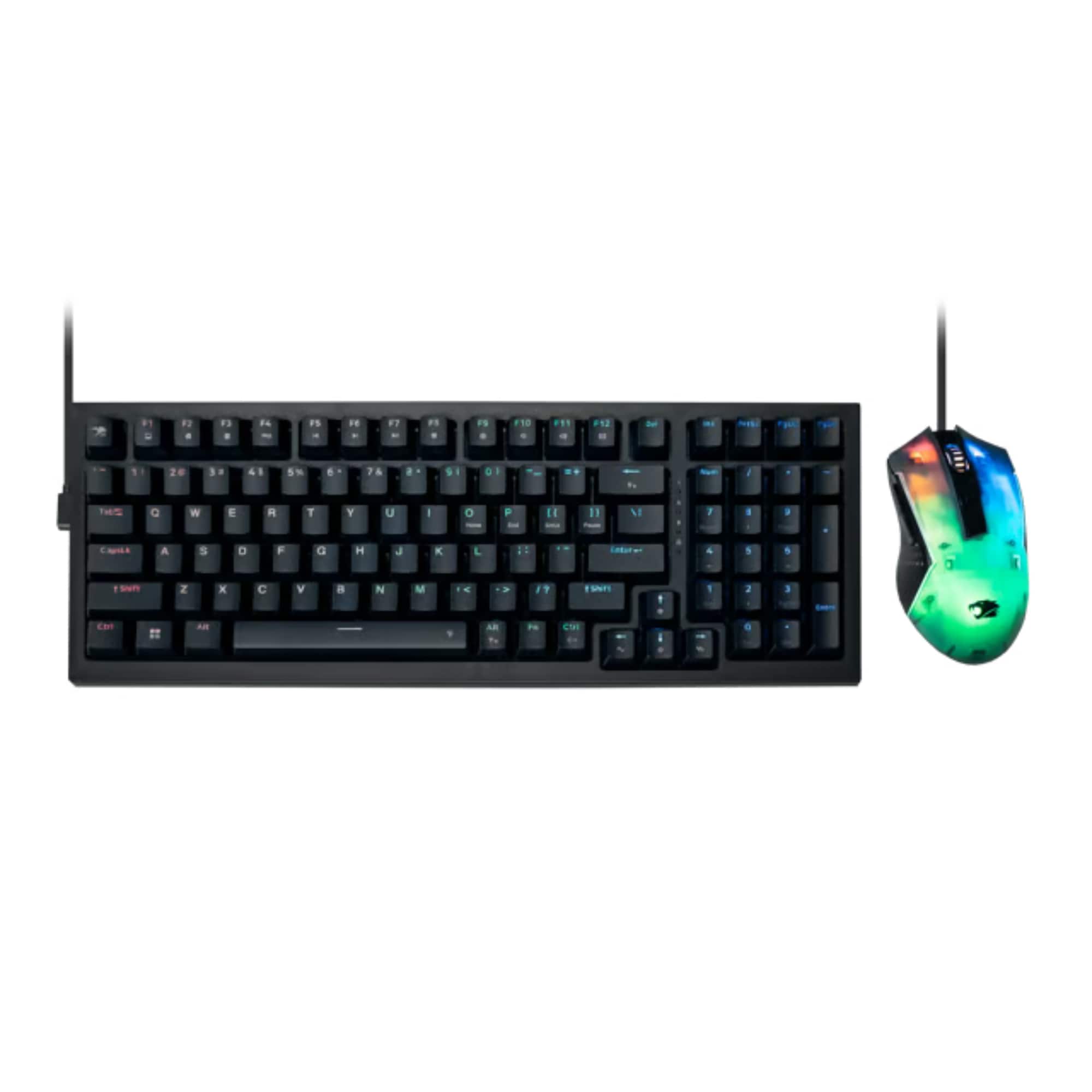iBUYPOWER - MK9 RGB Mechanical Gaming Keyboard and Mouse Combo - Tactile Brown Switches - Black