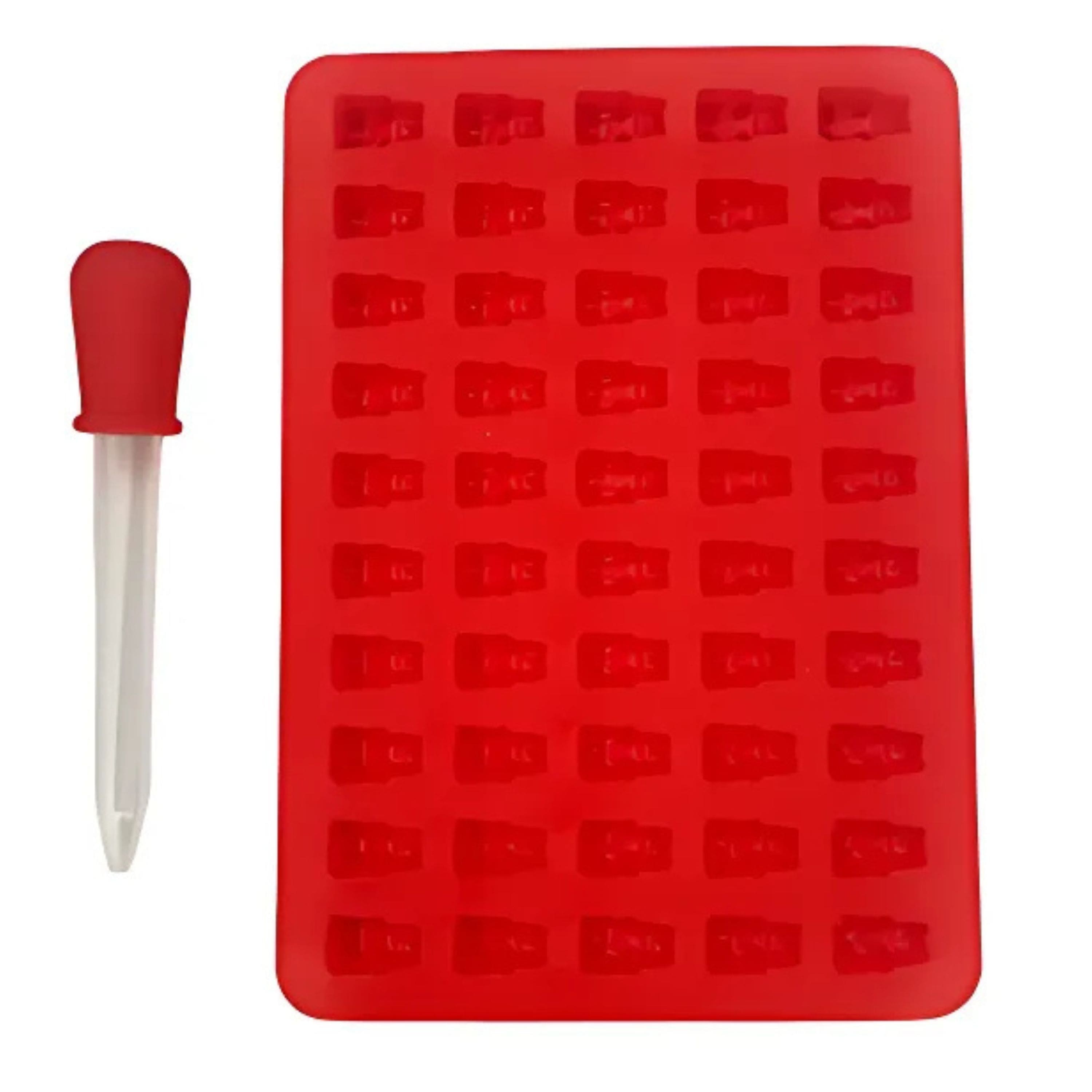 Kitcheniva - Silicone Gummy Bear Mold with Dropper, 1 Pc Red