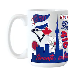 Logo Brands - Toronto Blue Jays 15oz. Native Ceramic Mug - Multicolor