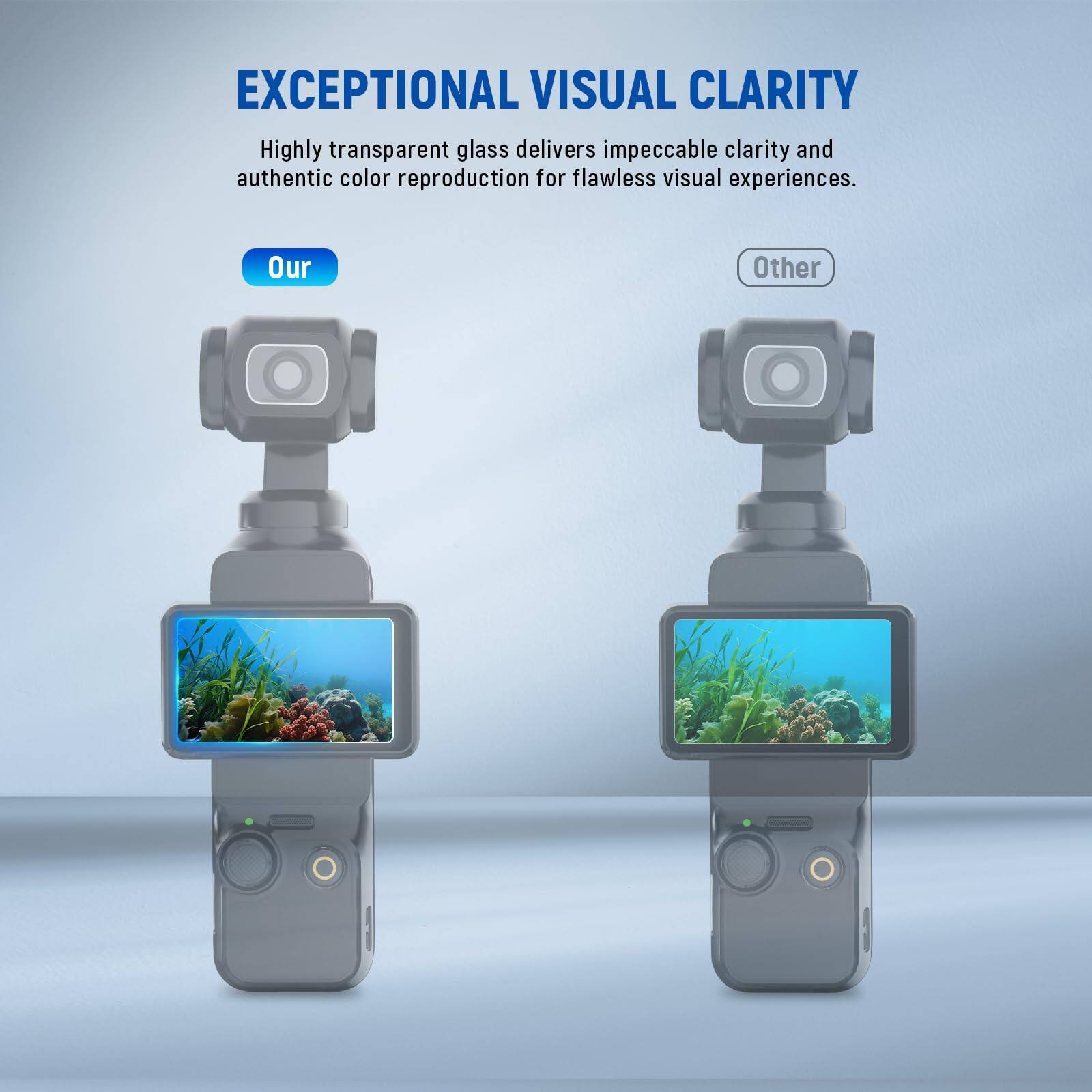 EXCEPTIONAL VISUAL CLARITY

Highly transparent glass delivers impeccable clarity and authentic color reproduction for flawless visual experiences.

Our

Other