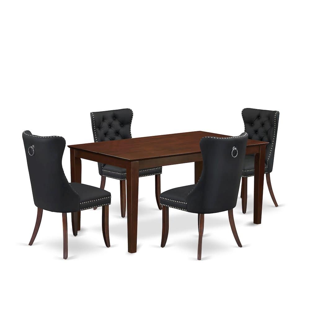 East West Furniture - 5 Piece Kitchen Table Set Consists of a Rectangle Dining Room Table - Red price history on PriceWatchPro