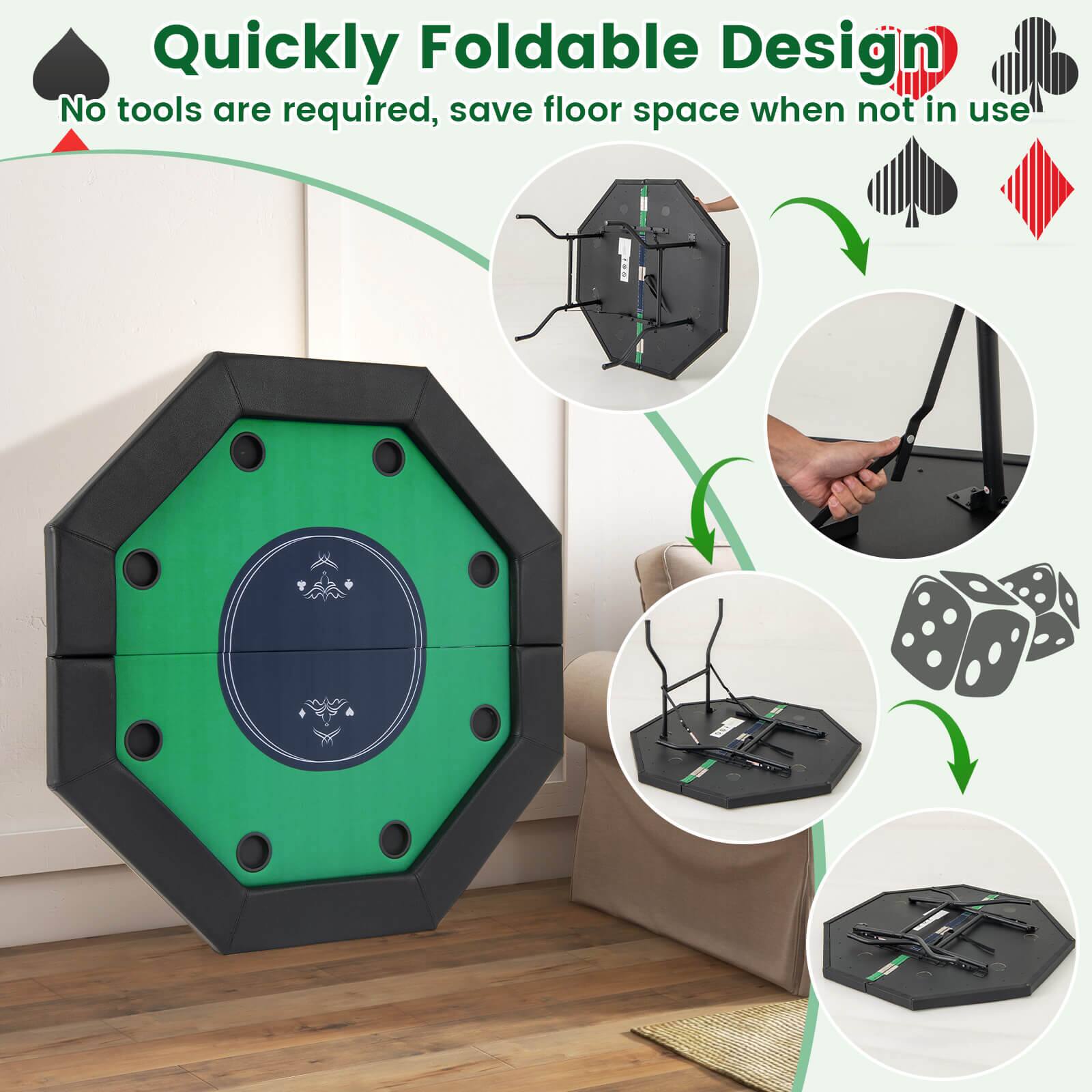 Quickly Foldable Design
No tools are required, save floor space when not in use
