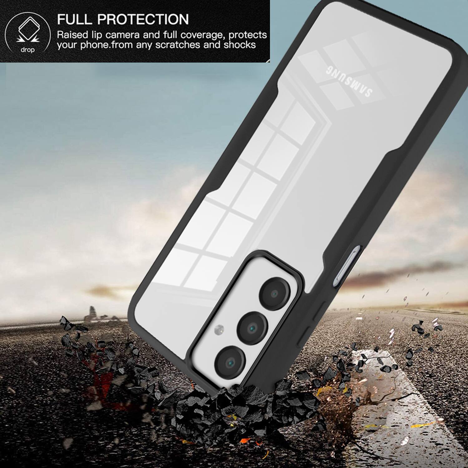 FULL PROTECTION  
Raised lip camera and full coverage, protects your phone from any scratches and shocks