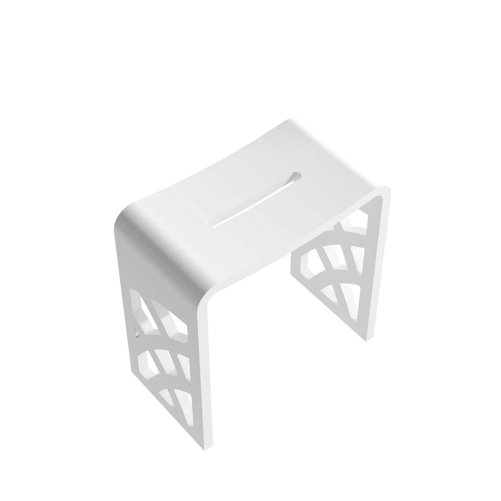 Alt View 9. Boyel Living - 9.06 in. W Freestanding Solid Surface Shower Seat in Matte White - Matte White.